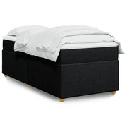 Giroletto a Molle con Materasso-Struttura Letto Nero 80x200 cm inTessuto 808694