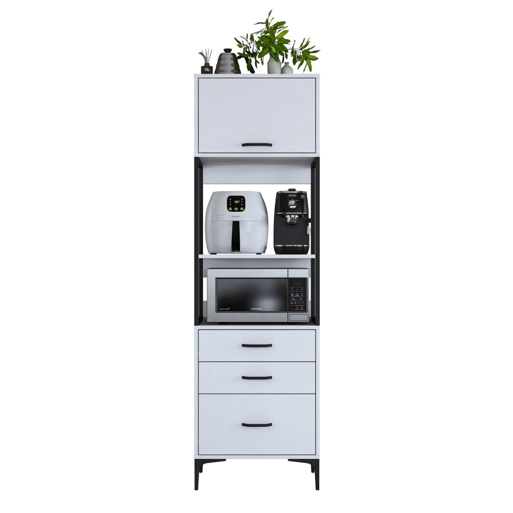 Madia Capua, Credenza un Ripiano, 60x40x199h cm Bianco