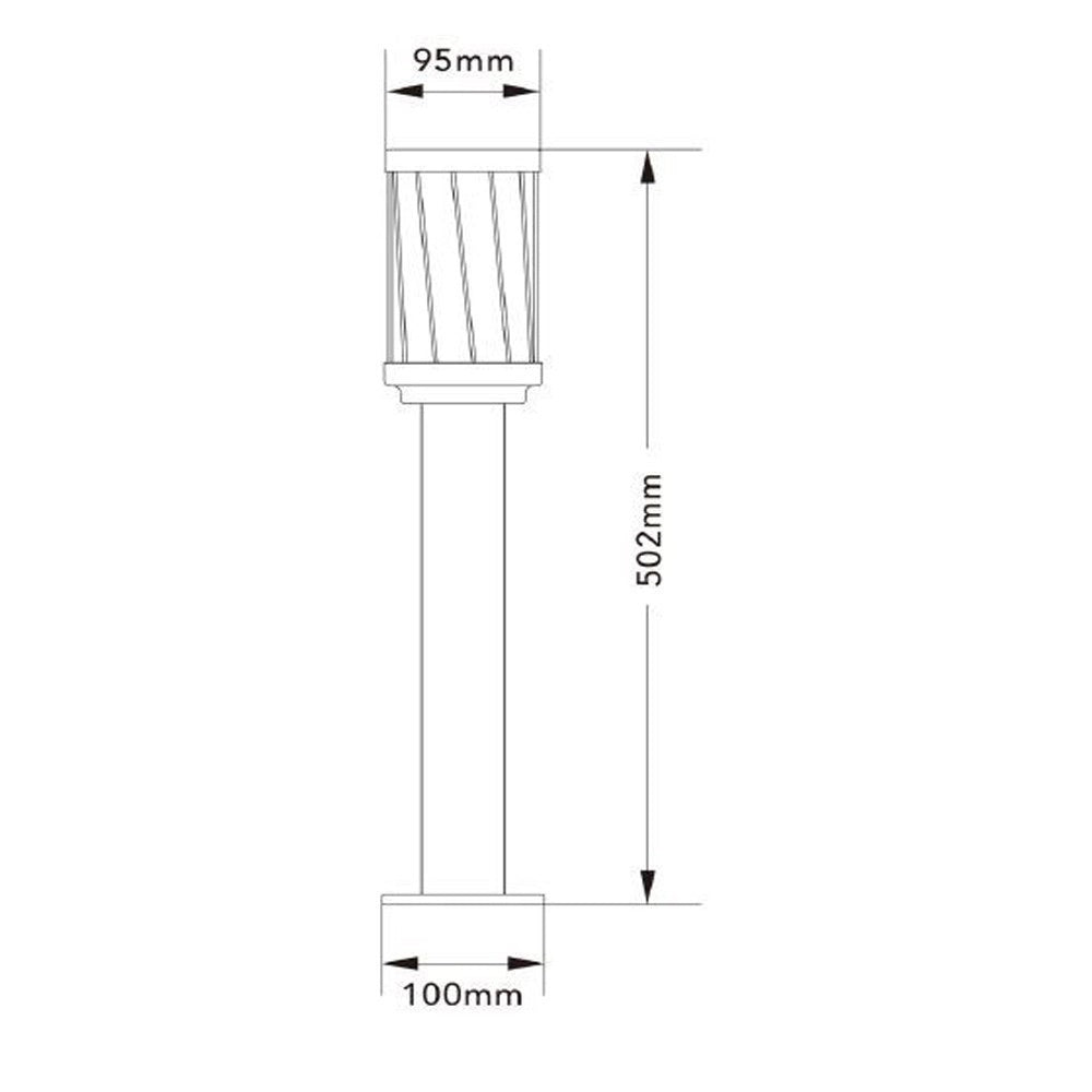 Trade Shop - Lampioncino Da Esterno In Alluminio Rosso Ruggine Da Giardino Moderno E27 Ip44 Pt-01 -
