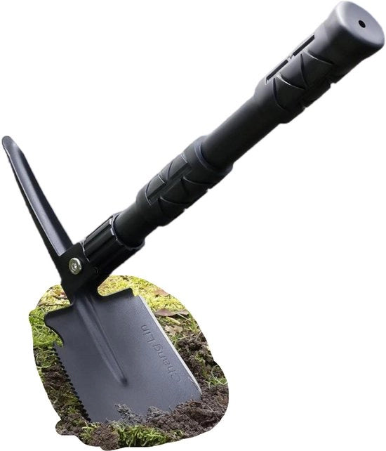 Mini-schep opvouwabile - 41 cm (esteso) - Schepkop 10 * 13,2 cm - Schep multifunzionale - Schep portatile - Attrezzo per fuoristrada - Pala - Vanga - Per camminare e sopravvivere