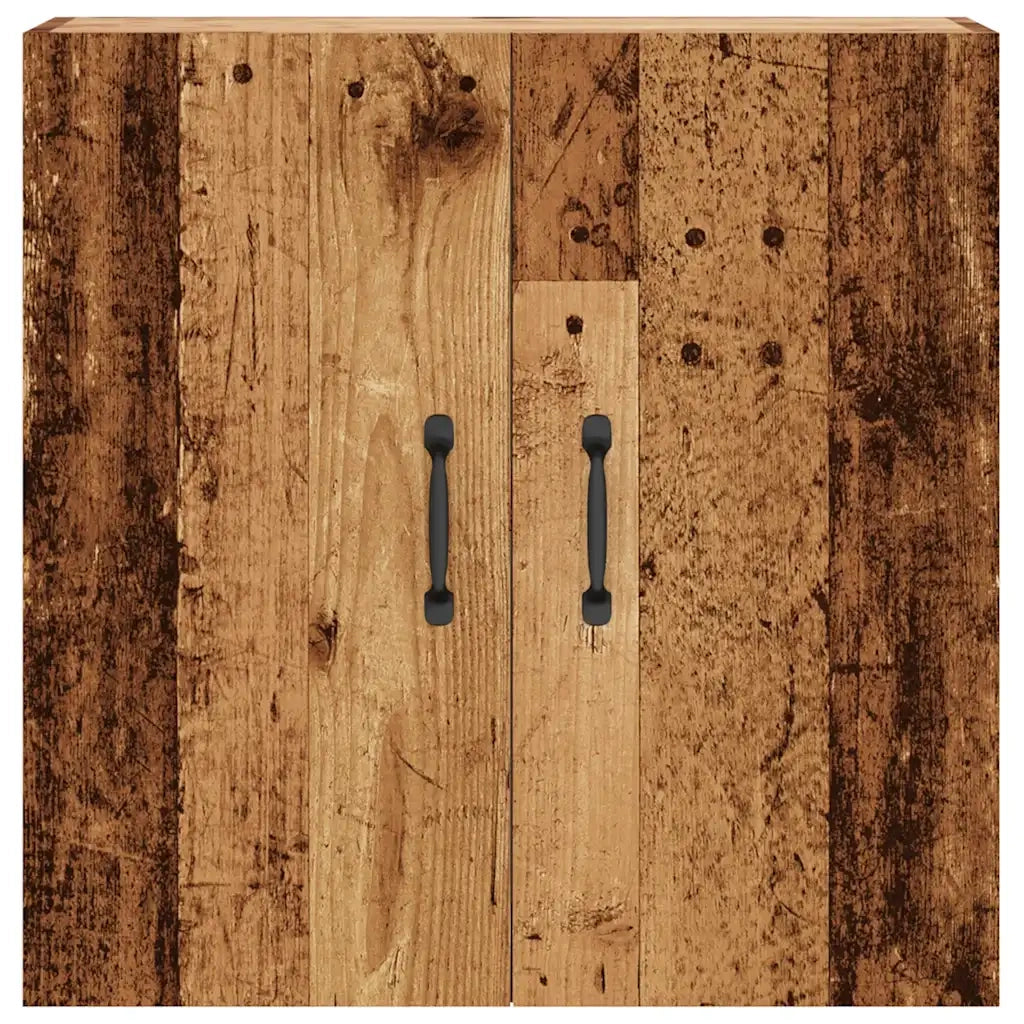 Pratico pensile a parete vintage 60 x 31 x 60 cm realizzato in legno composito finitura effetto legno anticato 02_0051025
