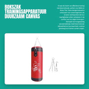 Sacca da Boxe 60 cm - Zaino da Sabbia - Canapa Resistente allo Sfregamento - Per MMA/Kickboxing - Assorbimento degli Impatti - Utilizzo Sostenibile