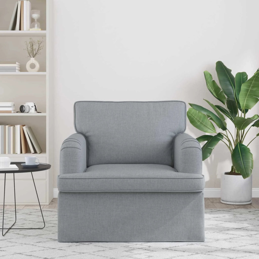 Divano Grigio chiaro 84 x 80 x 85 cm Tessuto