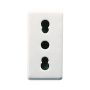 Presa standard italiano 250v ac - 2p+t 16a bivalente p11-p17- 1 modulo