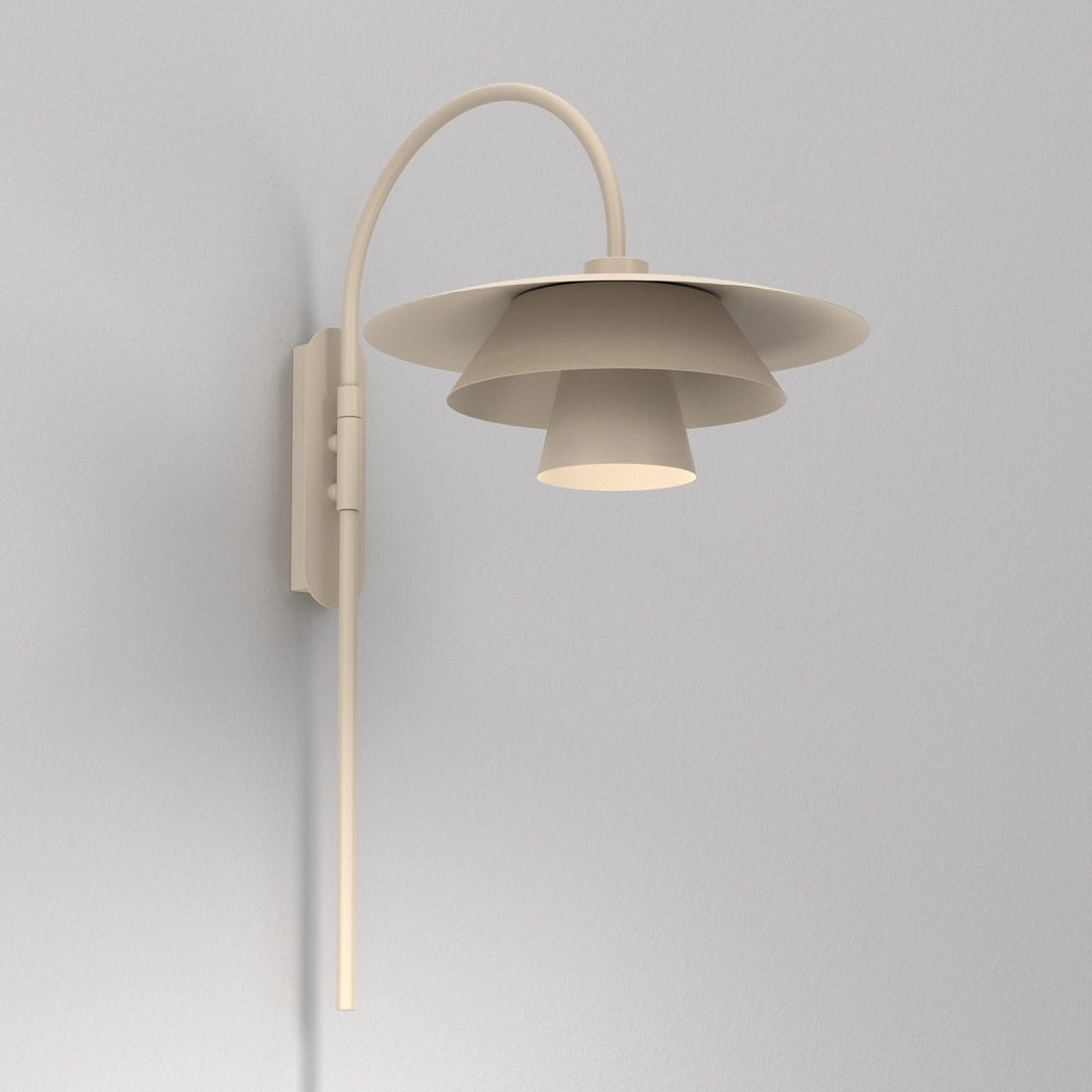 Applique decorativa Plato 1 luce E27 beige metallo Luminex
