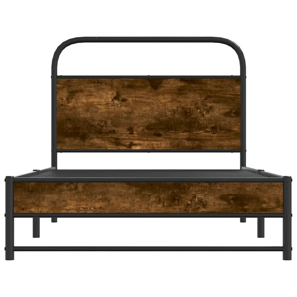 Giroletto senza Materasso Rovere Fumo 100x190 cm in Truciolato