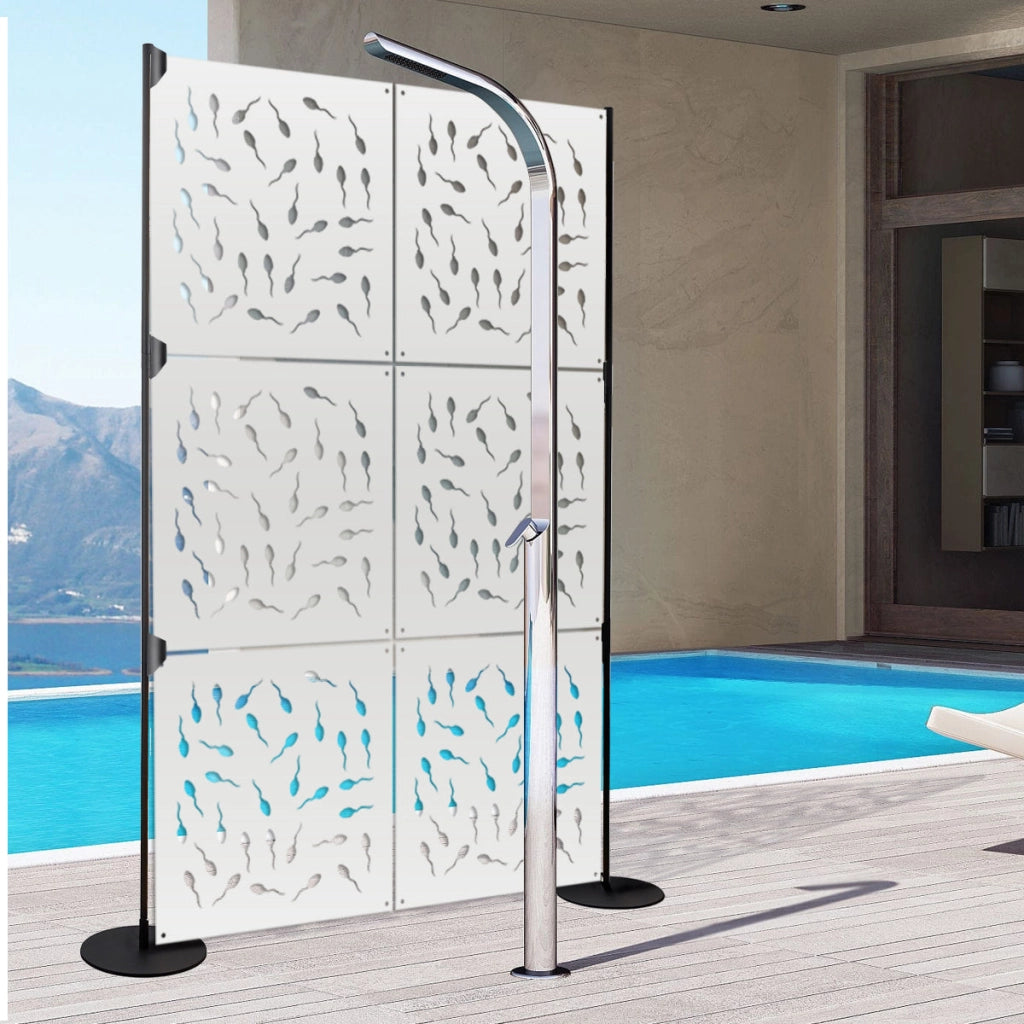 MAYBE LIFE - Pannello in PVC traforato - Parasole Misura: 73x73 cm, Colore: bianco