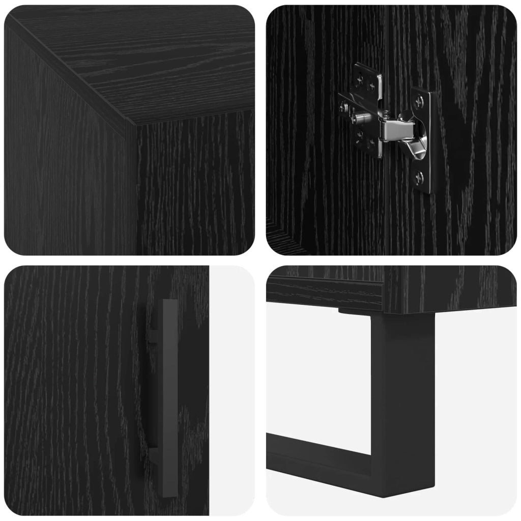 Scrivania Rovere nero 140 x 50 x 75 cm Legno multistrato 879530