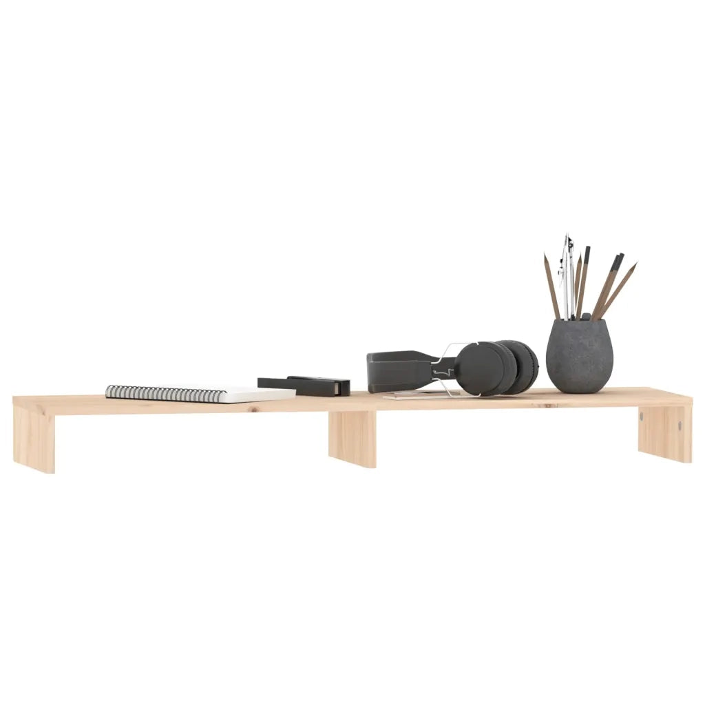 Supporto per Monitor 100x27x10 cm in Legno Massello di Pino 813949
