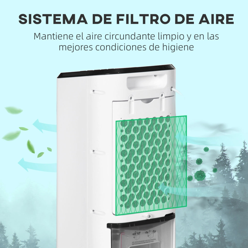 Climatizador Evaporativo Ventilatore Umidificatore 3 in 1 ¨C zephmum ¨C Bianco 24.5x27x60 cm