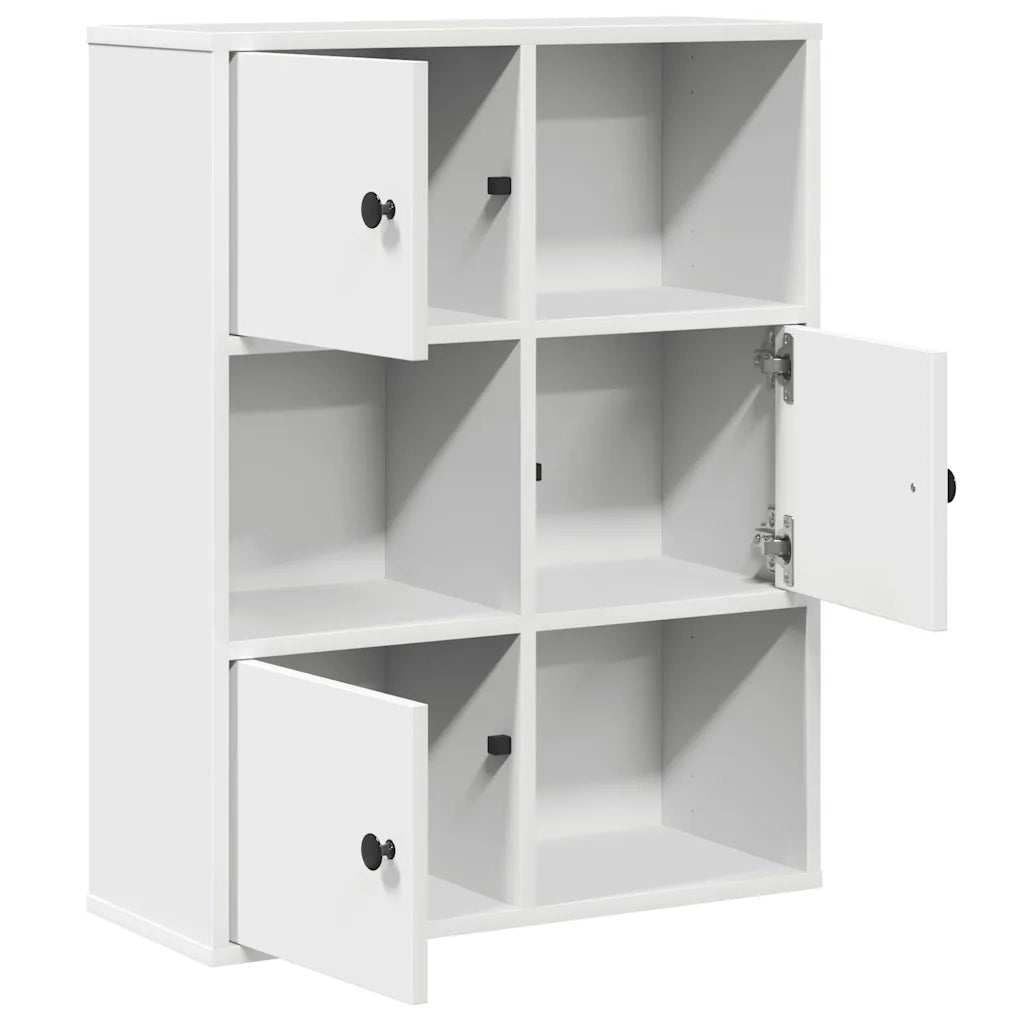 Libreria Bianca 60x24x76,5 cm in Legno Multistrato