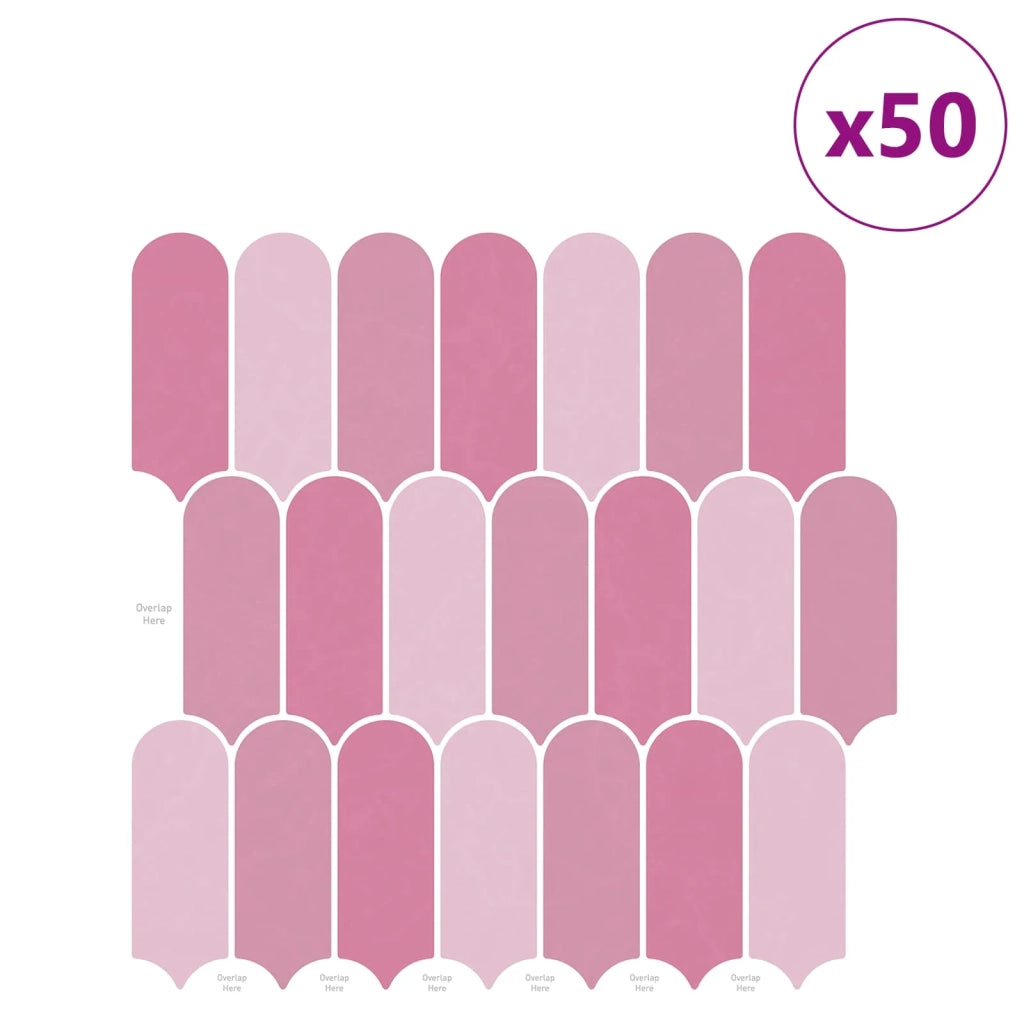 Piastrella Piuma 50 pcs Rosa 30 x 30 cm Poliuretano e PET