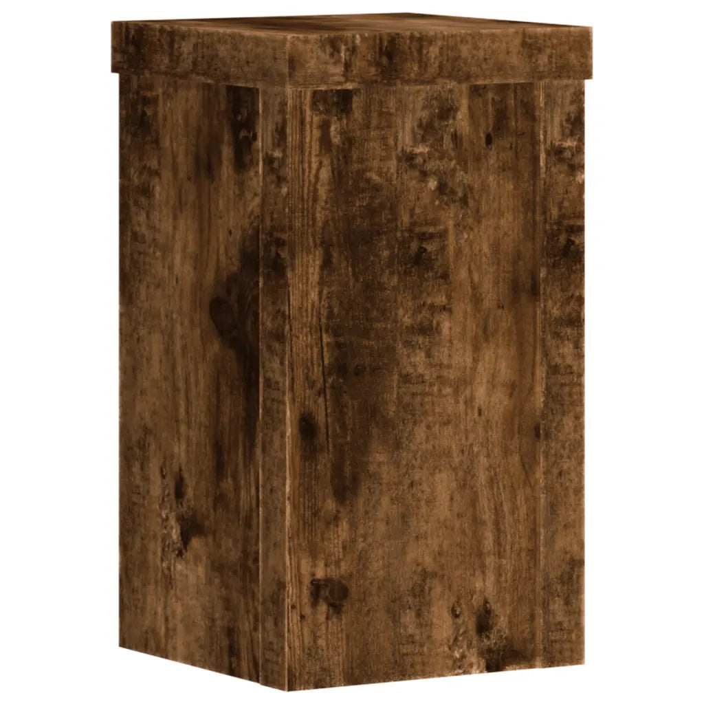 Supporti per piante | Sostegno per piante 2 pz Rovere 10x10x18 cm Legno Multistrato