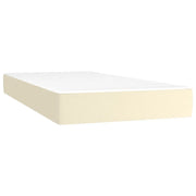 Materasso a Molle Insacchettate Rigidit¨¤ Media Crema 100x200x20 cm in Similpelle