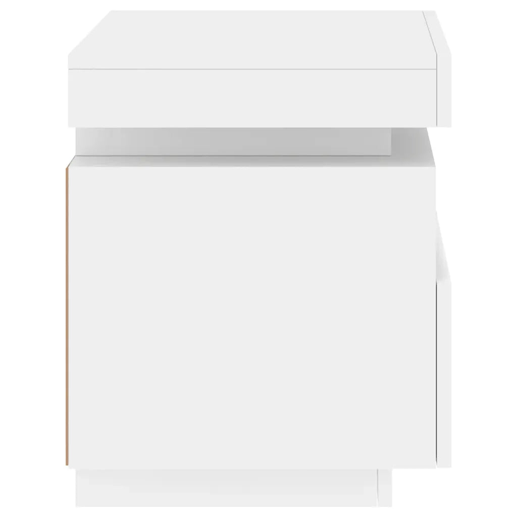 Comodino con Luci LED Bianco 40x39x48,5 cm