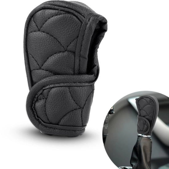 Accessori per l'abitacolo universali - Protezione e comodità - Copertura del vano cambio - Adesivo in PU nero - Dimensioni: 12x7x4,5 cm - Schermo del selettore di marcia
