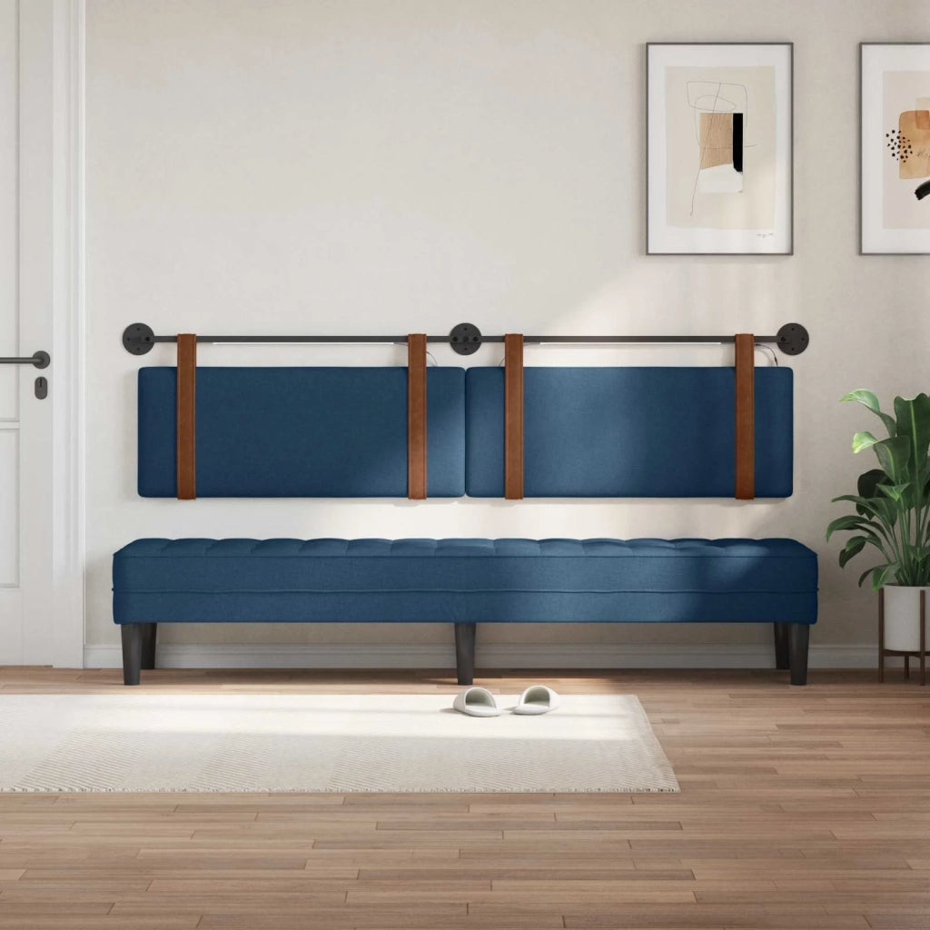 Testiera sospesa Con luce LED Blu PU Antico 3424052