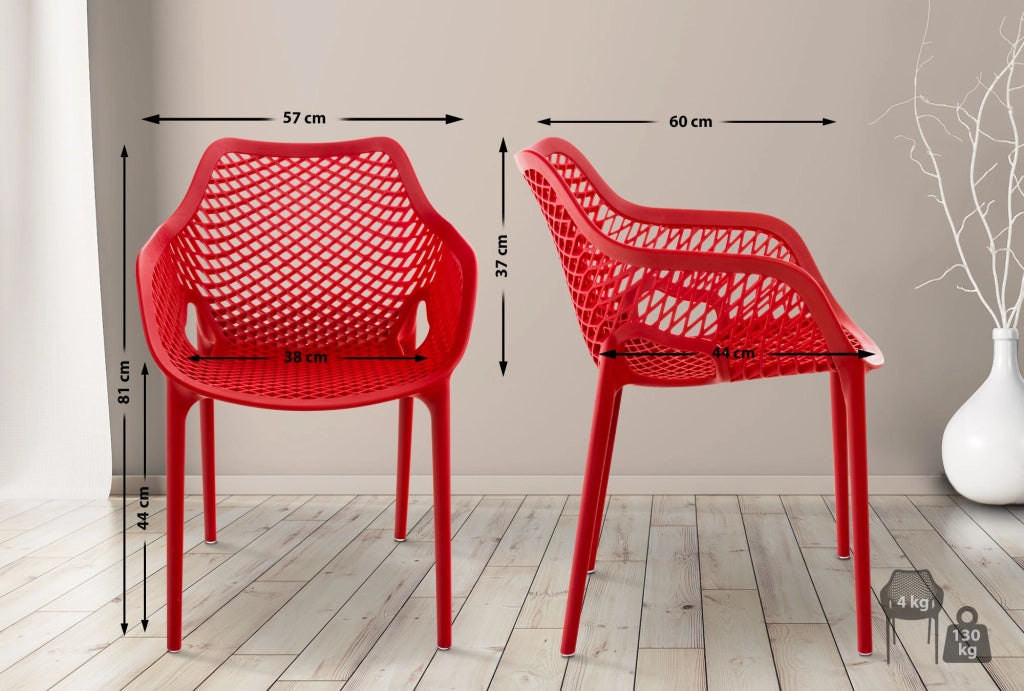 Sedia impilabile XL Air rosso