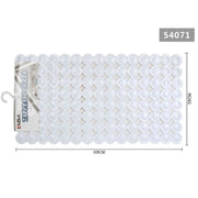 Trade Shop - Tappeto Antiscivolo Cerchi Bianco Vasca Doccia Rettangolare Bagno 38x68cm 54071 -