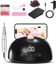 Vijilatrice elettrica - 350000 giri al minuto velocità regolabile - set pedicure per unghie adesive - manicure professionale - macchina per levigare unghie - 12 in 1 - trimmer per unghie - unghie adesive