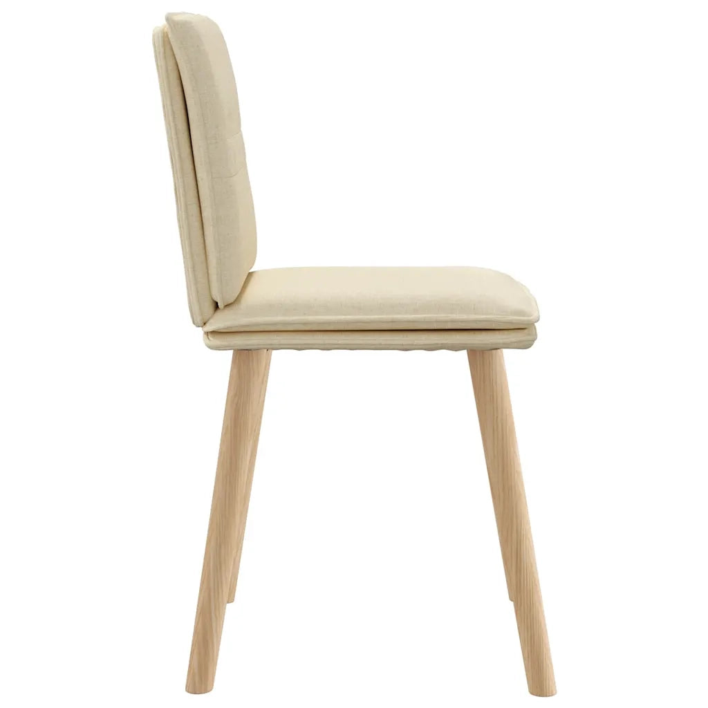 Sedie da Pranzo 4 pz Crema in Tessuto 3315362