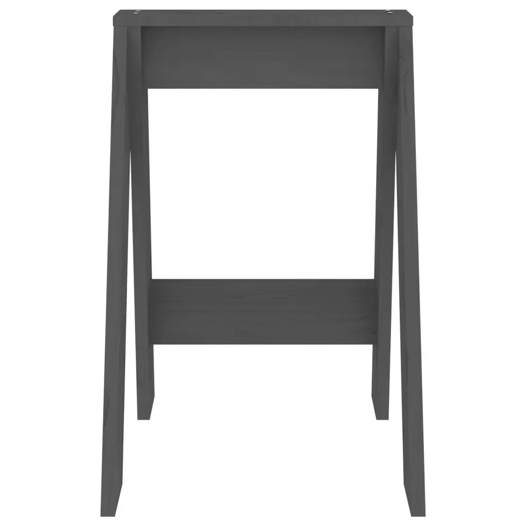 Sgabelli 2 pz grigio 40x40x60 cm in Legno Massello di Pino cod mxl 53691