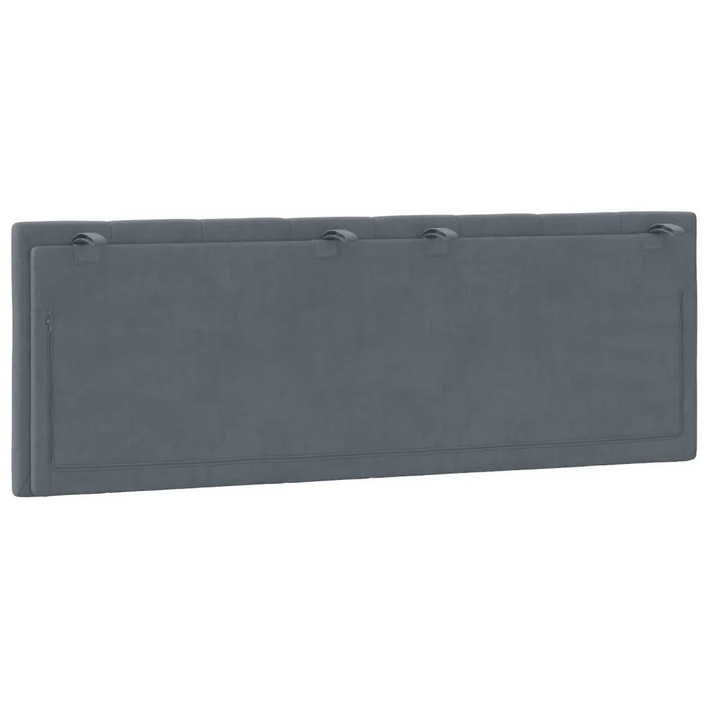 Cuscino Testiera Hanko Grigio Scuro 137 cm in Velluto 374667