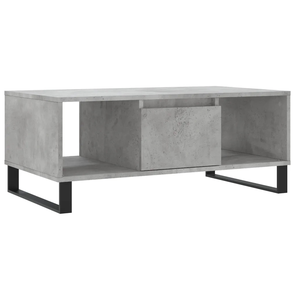 Tavolino Salotto Grigio Cemento 90x50x36,5 cm Legno Multistratocod mxl 118754