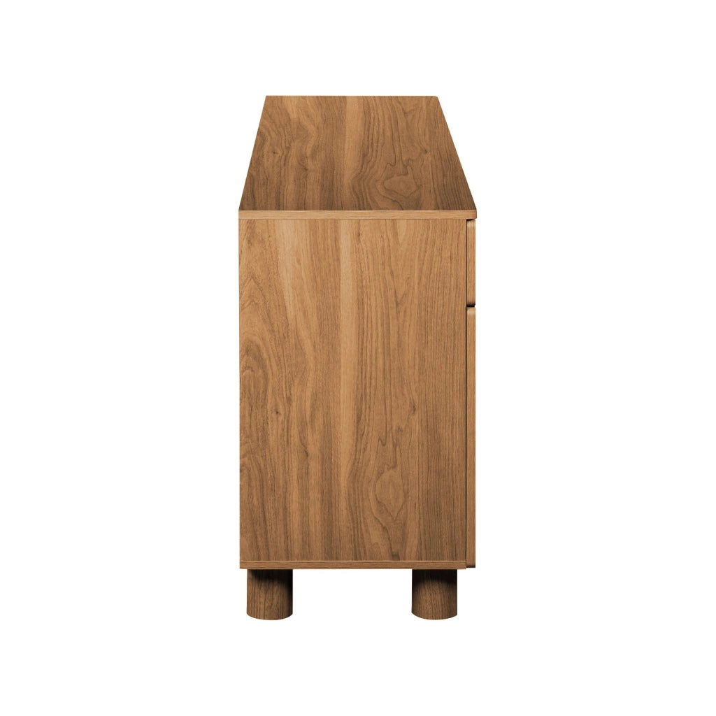 Credenza a 3 ante effetto legno, 3 cassetti , legno di nocciolo