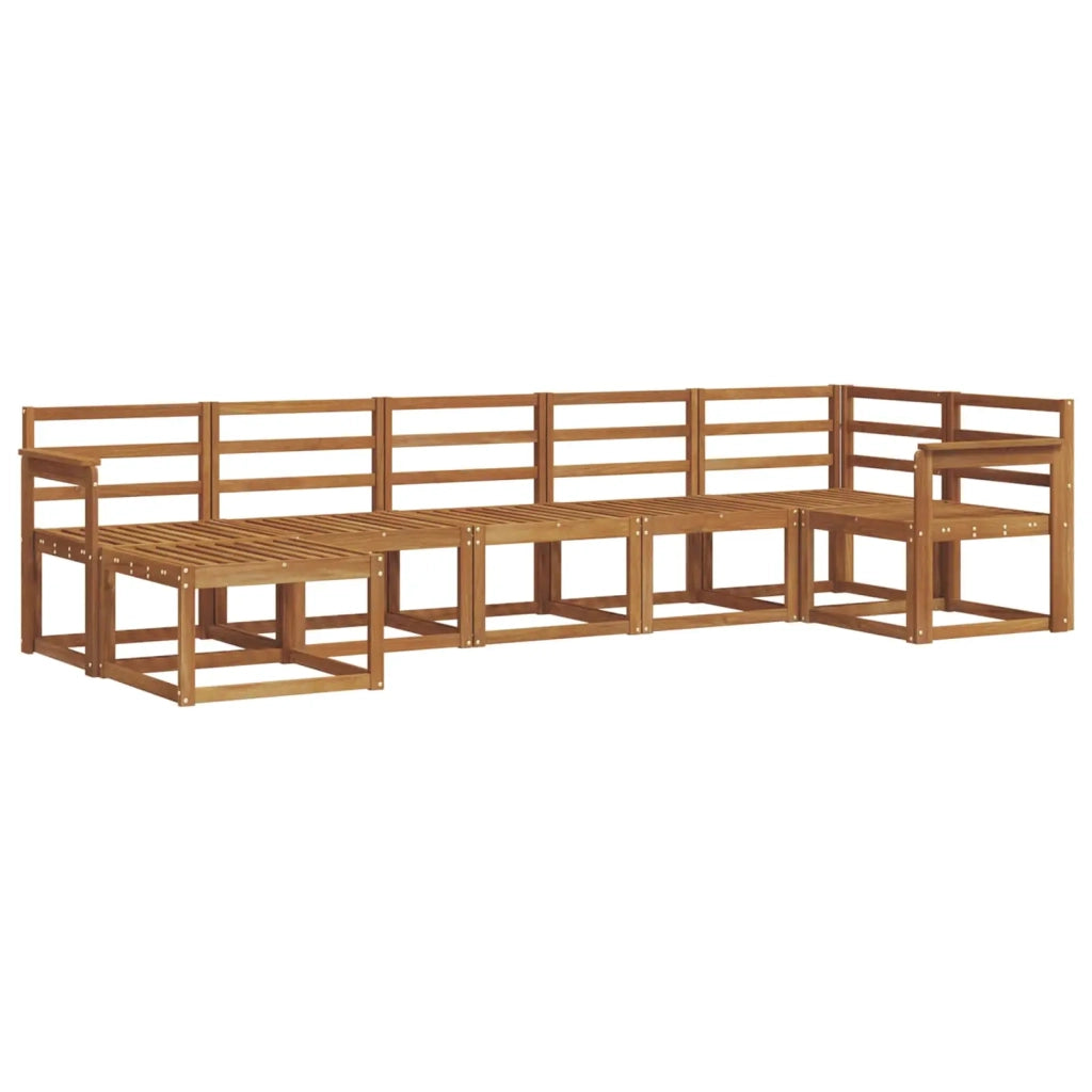 Set di divani da esterno 7 pcs Naturale