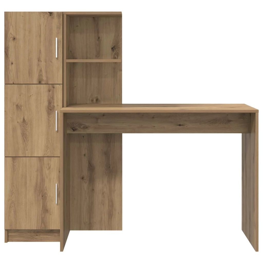 Scrivania | Tavolo da Ufficio 2 pz Rovere artigianale