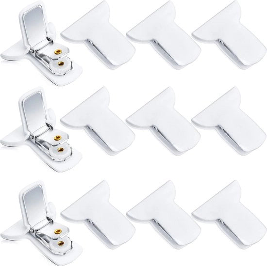 12 pezzi - Clip per coperta - Robuste - clip per coperta - Metallo - Bianco - Previene lo spostamento della coperta - Per Tutti i Letti - Clip - Klemmen
