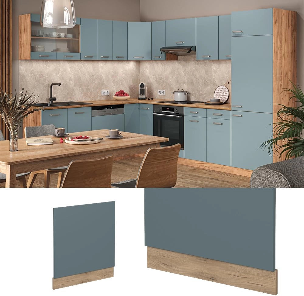 Pannello frontale R-Line, Grigio-blu, 60 cm senza piano di lavoro, per la libera combinazione all'interno di sistemi cucina modulari