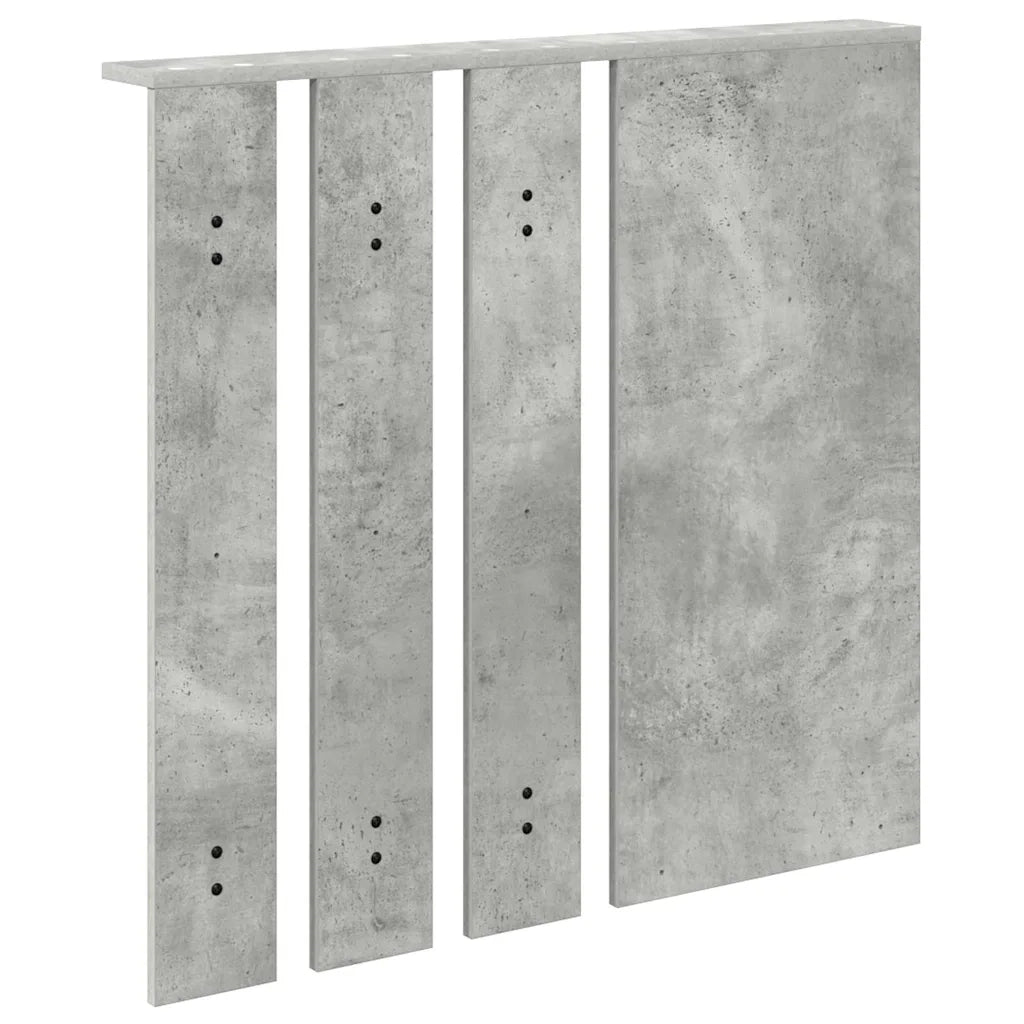Appendiabiti a muro con specchio Grigio cemento 84 x 10 x 80 cm CFW2594461