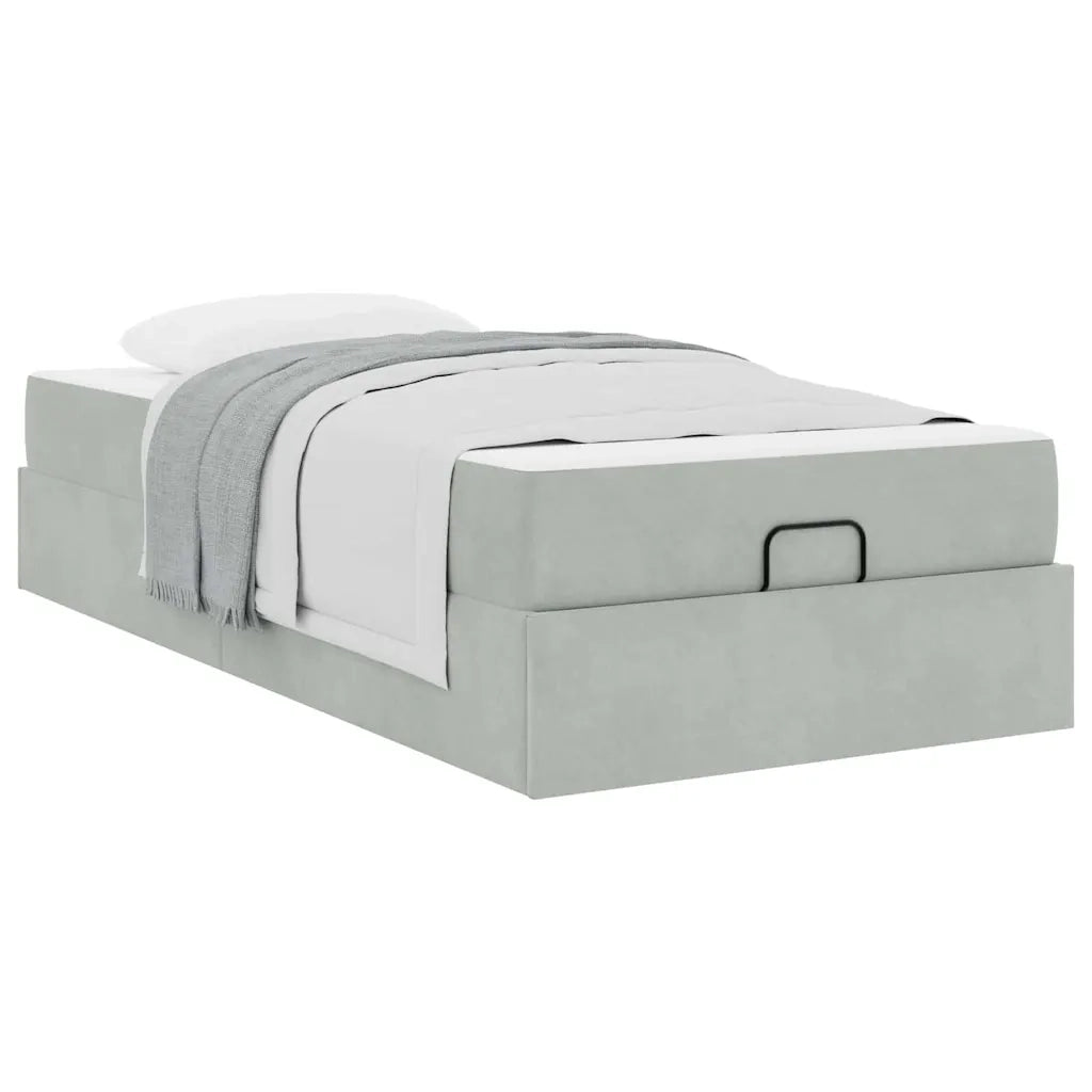 vidaXL Struttura del letto Grigio chiaro 80 x 200 cm Velluto