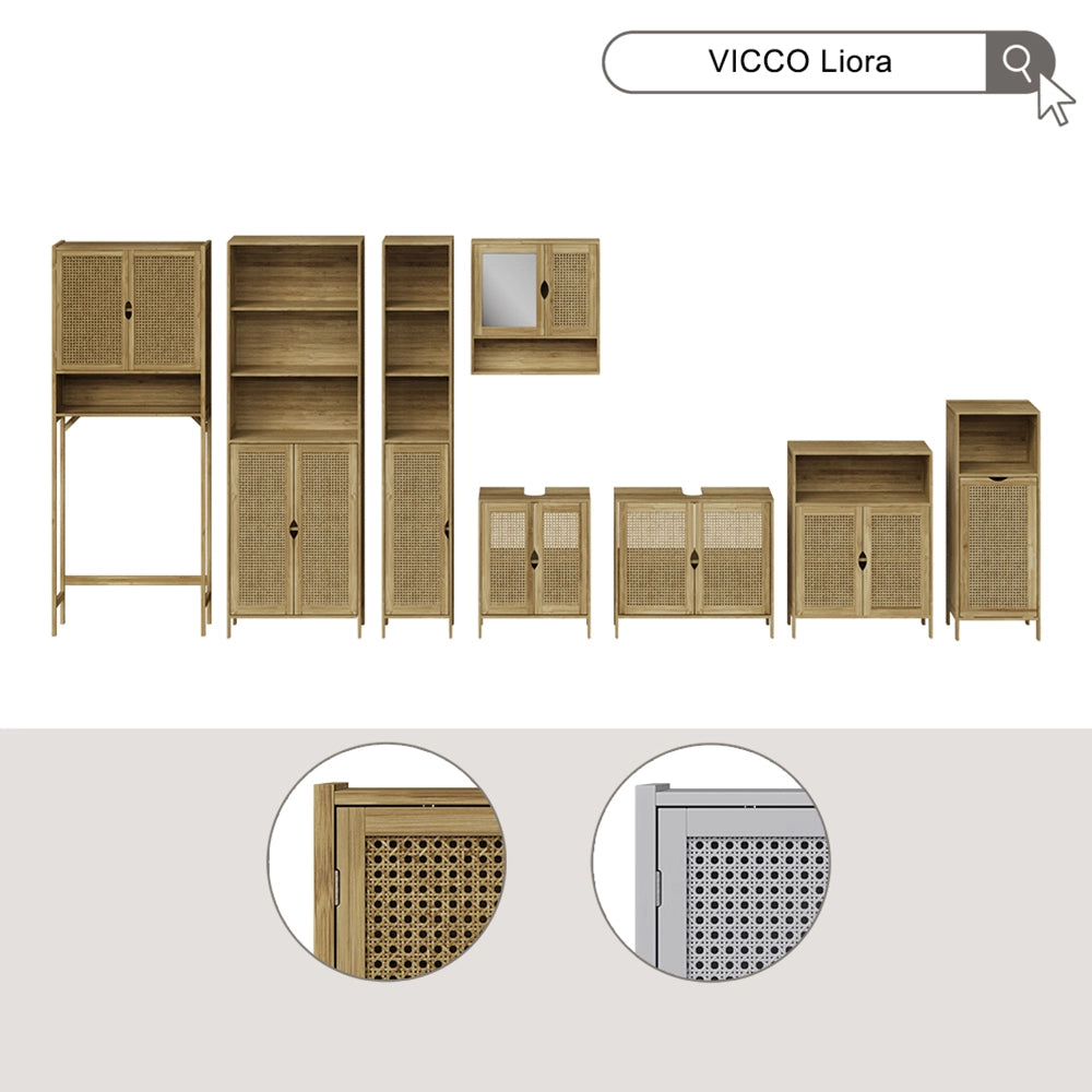 Vicco Set di mobili da bagno Bambù 2 parti