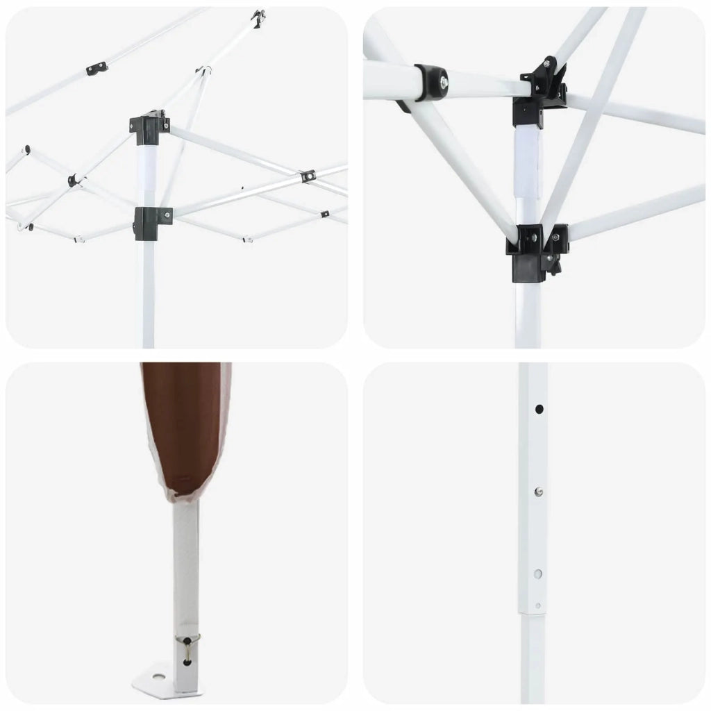 Tenda per feste a pop-up 194 x 194 x 245 cm Marrone