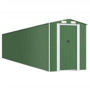 Casetta da giardino cabina ripostiglio casetta da esterno robusta casetta per attrezzi 192 x 1021 x 223 cm acciaio zincato verde 02_0022358