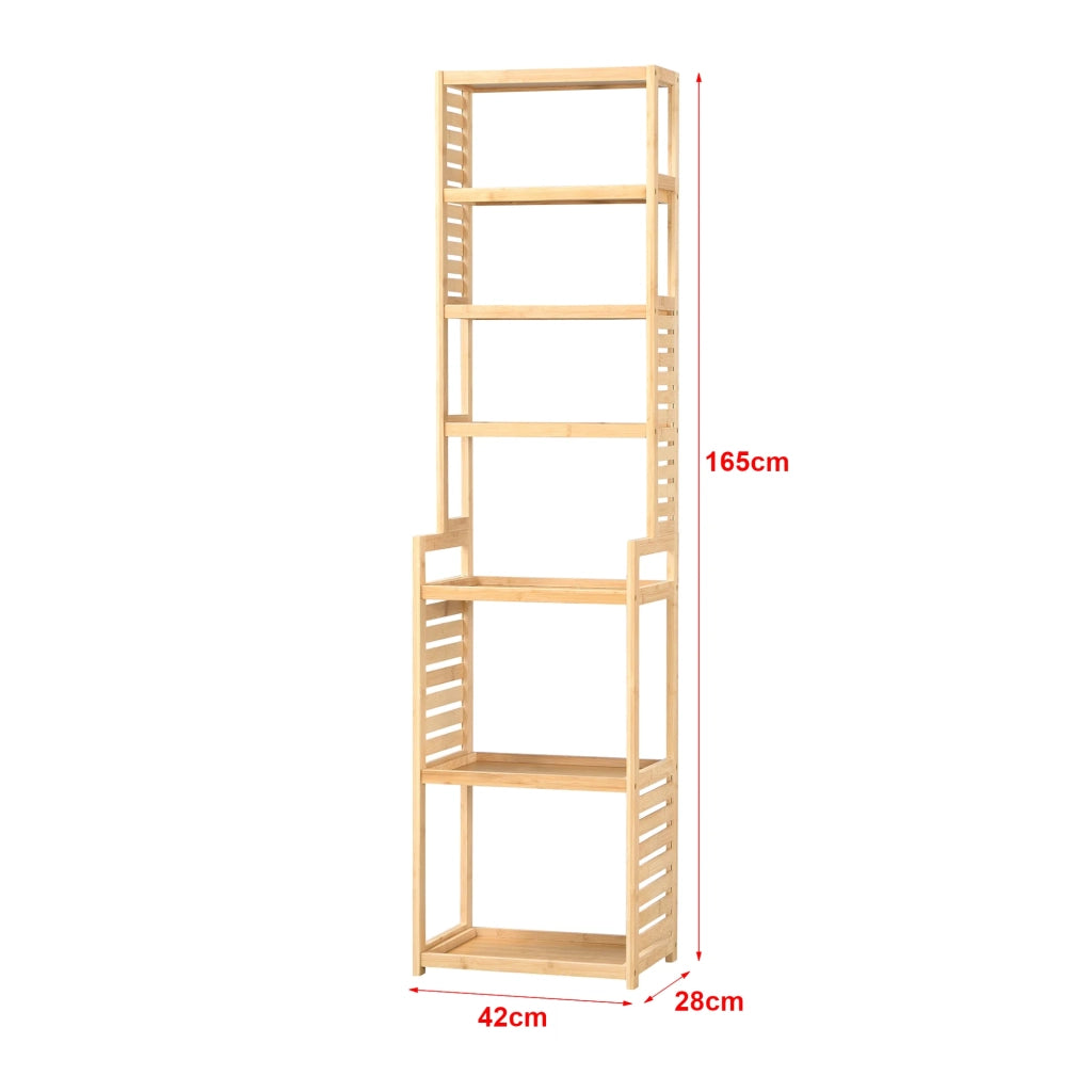 Mensola a 7 ripiani per bagno cucina soggiorno 165 x 42 x 28 cm 03_0007071