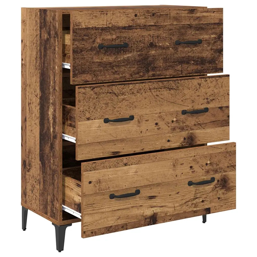 Credenza con Cassetto-Buffet-Armadio da cucina Legno vecchio 69,5 x 34 x 90 cm 160843