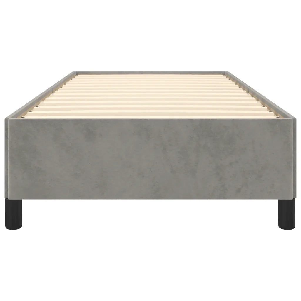 Giroletto senza Materasso Grigio Chiaro 90x200 cm Velluto 347300