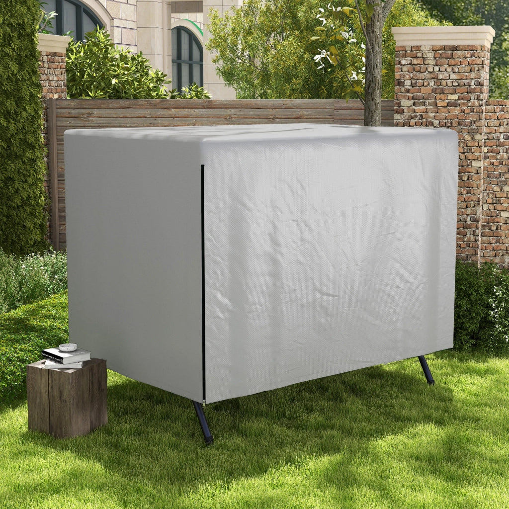 Copertura Impermeabile per Sedia a Dondolo da Giardino 3 Posti ¨C zephmum ¨C Grigio 215x155x150 cm