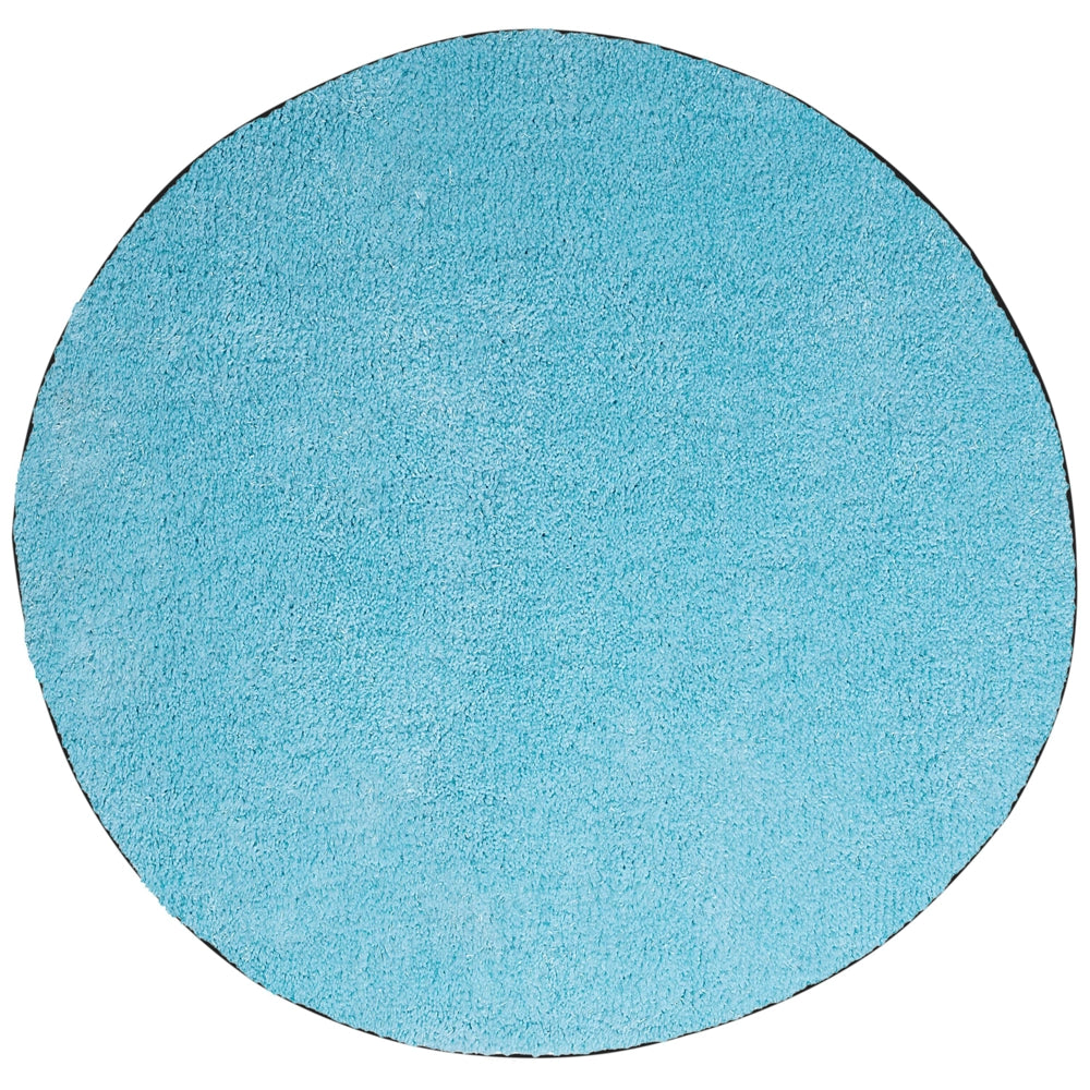 Tappeto Shaggy Blu 140 cm Moderno Tappeto Rotondo Turchese a Pelo Lungo