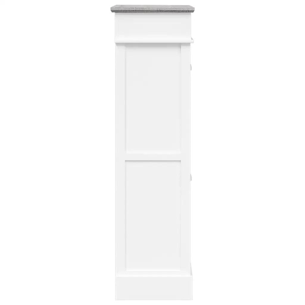 Scarpiera Grigia 50x28x98 cm in Legno di Paulownia cod mxl 49153