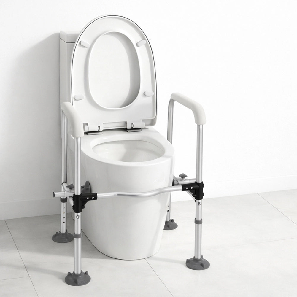 Barre di Sicurezza per WC in Alluminio per Anziani Persone con Mobilità Ridotta