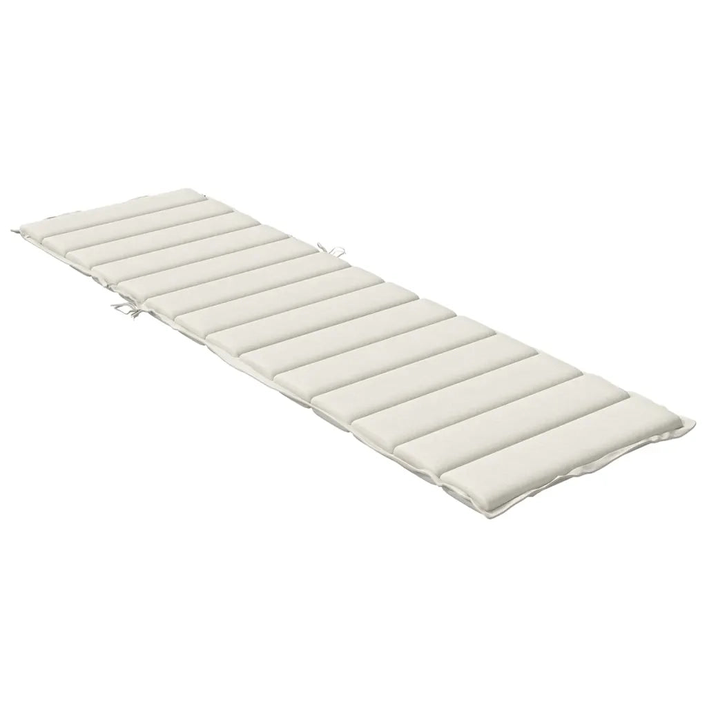 Cuscino per Lettino Prendisole Crema Mélange 200x60x4cm Tessuto 4002511