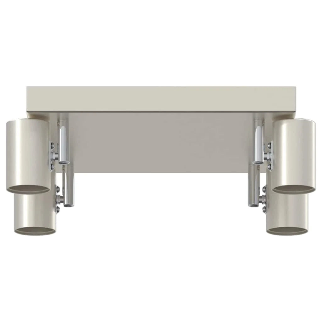 Faretto da soffitto moderno orientabile 26,5 x 26 x 11,5 cm interno chic finitura in metallo nichel opaco 02_0058296