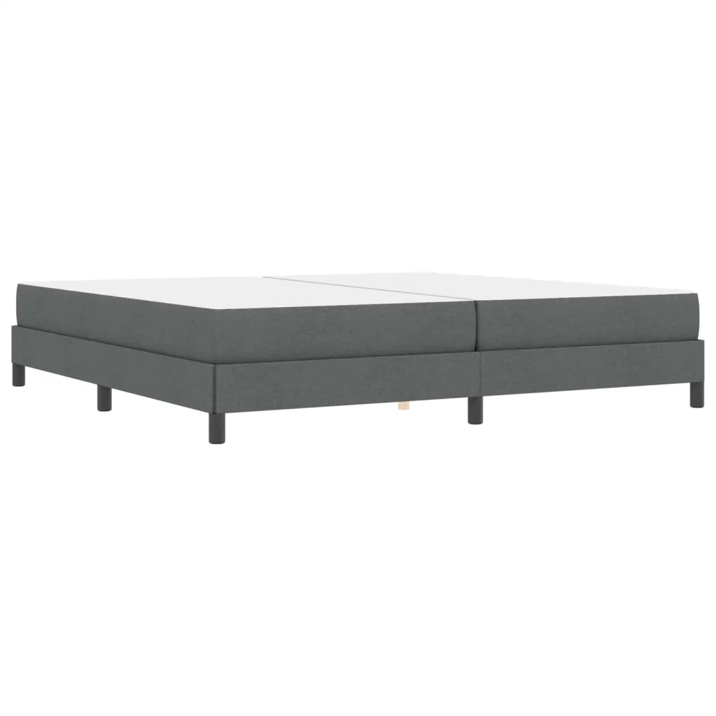 Letto a molle con materasso Grigio scuro 200 x 200 cm Tessuto