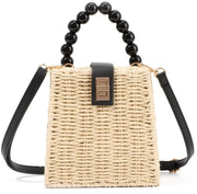 Borsa a Spalla per Donna in Lana a Maglia, Estate, Bordo