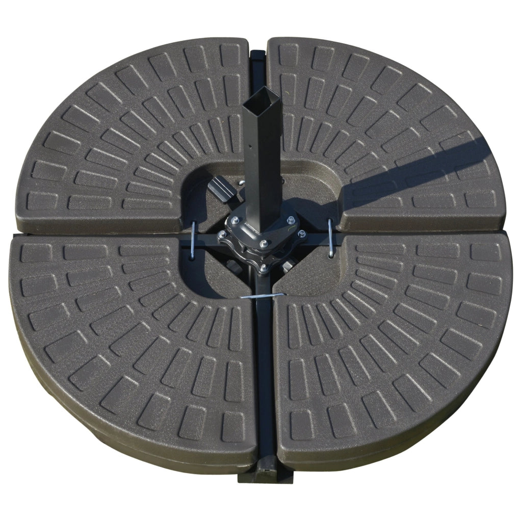 Base per Ombrellone da Giardino Ø100x10,5 cm in HDPE Marrone